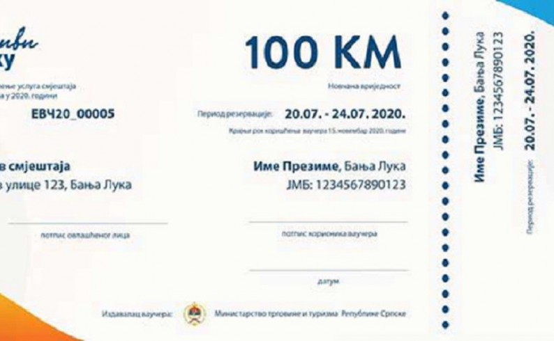 Raspisan javni poziv za dodjelu turističkih vaučera građanima Republike Srpske