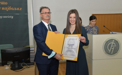 Dragulj iz Foče: Milica Škipina dobitnica Svetosavske nagrade Fakulteta tehničkih nauka u Novom Sadu