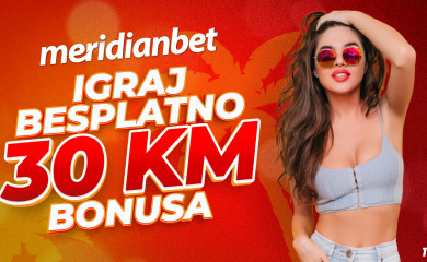 KLADIONICA MERIDIAN: Registruj se i uzmi 30 KM bonusa dobrodošlice
